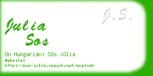 julia sos business card